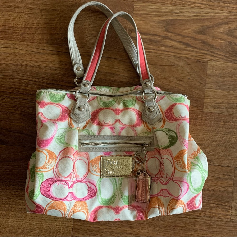 coach poppy shoulder bag tote